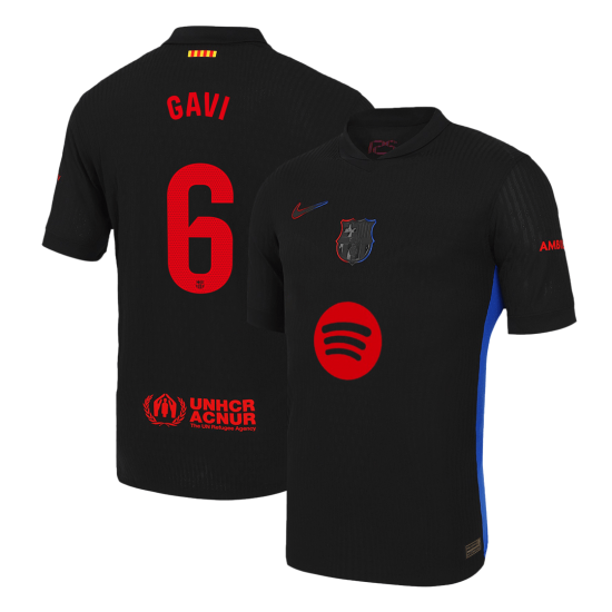 GAVI #6 Barcelona Away Spotify Logo Without Text Match Jersey 2024/25