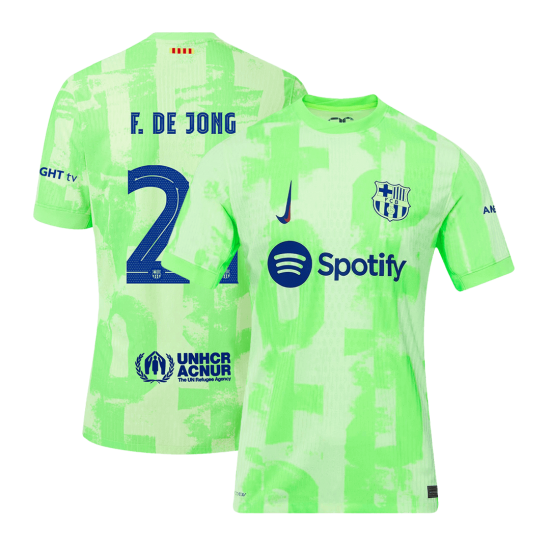 F.DE JONG #21 Barcelona Third Match Jersey 2024/25 - UCL Font