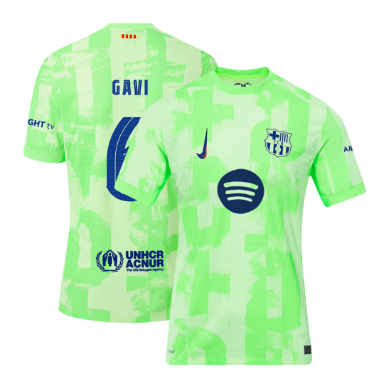 GAVI #6 Barcelona Third Spotify Logo Without Text Match Jersey 2024/25 - UCL Font