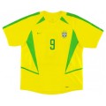 Ronaldo #9 Retro Brazil Home Jersey World Cup 2002