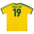 Brazil DENILSON #19 Retro Jersey Home World Cup 1998