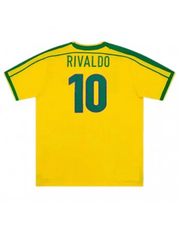 Brazil RIVALDO #10 Retro Jersey Home World Cup 1998