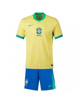 Kids Brazil Home Kit Jersey+Shorts 2024