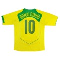 Brazil Ronaldinho #10 Retro Jersey Home 2004