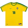 Brazil LEONARDO #18 Retro Jersey Home World Cup 1998