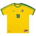 Brazil RIVALDO #10 Retro Jersey Home World Cup 1998