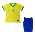 Kids Brazil Home Kit Jersey+Shorts 2024