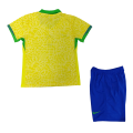 Kids Brazil Home Kit Jersey+Shorts 2024