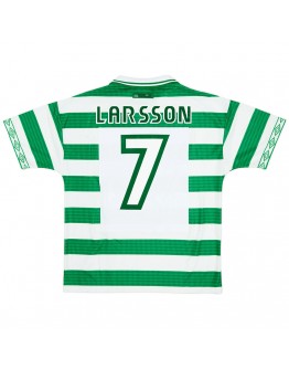 LARSSON #7 Retro Celtic Home Jersey 1997/99