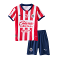 Kids Chivas Home Kit(Jersey+Shorts) 2024/25