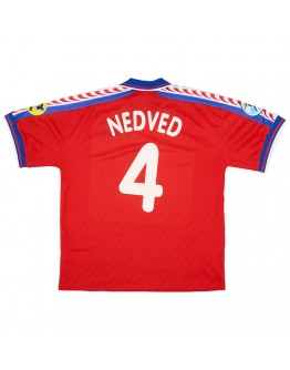 Nedved #4 Retro Czech Republic Home Jersey 1996/98