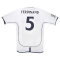 Ferdinand #5 Retro England Home Jersey World Cup 2002