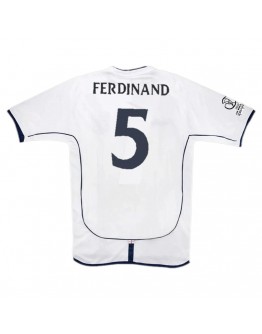 Ferdinand #5 Retro England Home Jersey World Cup 2002