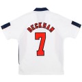 Beckham #7 Retro England Home Jersey World Cup 1998