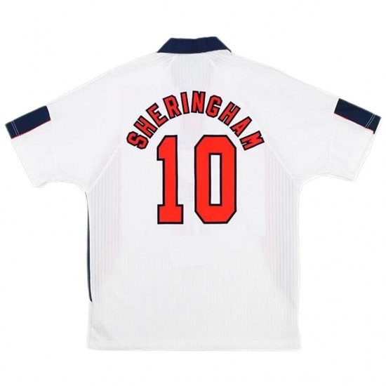 SHERINGHAM #10 Retro England Home Jersey World Cup 1998