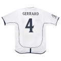 Gerrard #4 Retro England Home Jersey World Cup 2002