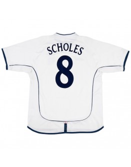 SCHOLES #8 Retro England Home Jersey World Cup 2002