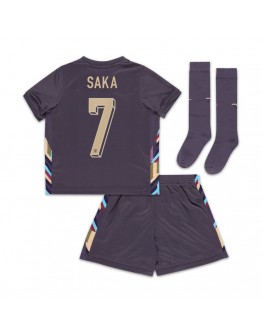 SAKA #7 Kids England Away Full Jersey Kit Euro 2024