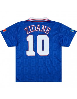 Zidane #10 France Retro Jersey Home Euro Cup 1996