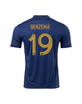 France BENZEMA #19 Jersey Home Replica World Cup 2022