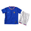 Kids France Home Full Jersey Kit Euro 2024