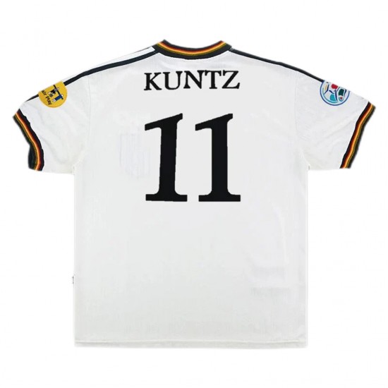 Germany KUNTZ #11 Retro Jersey Home Euro Cup 1996