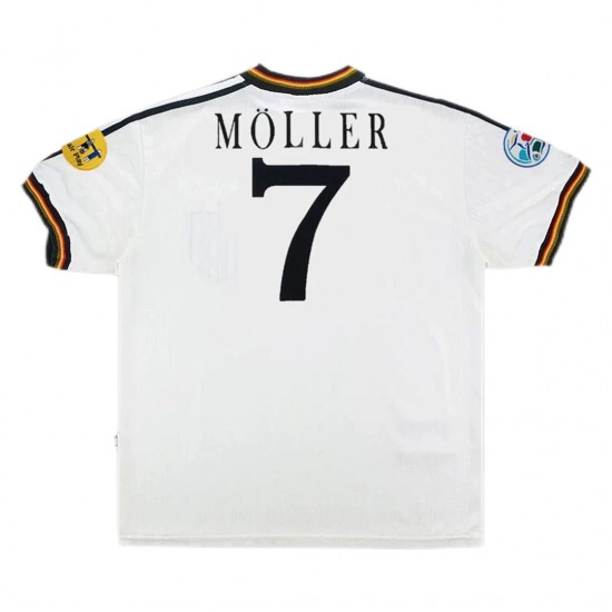 Germany M&Ouml;LLER #7 Retro Jersey Home Euro Cup 1996