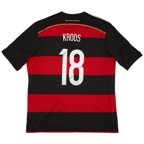 Kroos #18 Germany Retro Away Jersey World Cup 2014