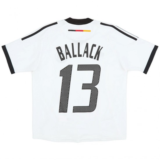 BALLACK #13 Retro Germany Home Jersey World Cup 2002