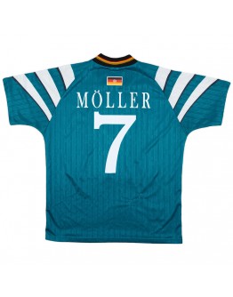 M&ouml;ller #7 Germany Retro Away Jersey Euro Cup 1996