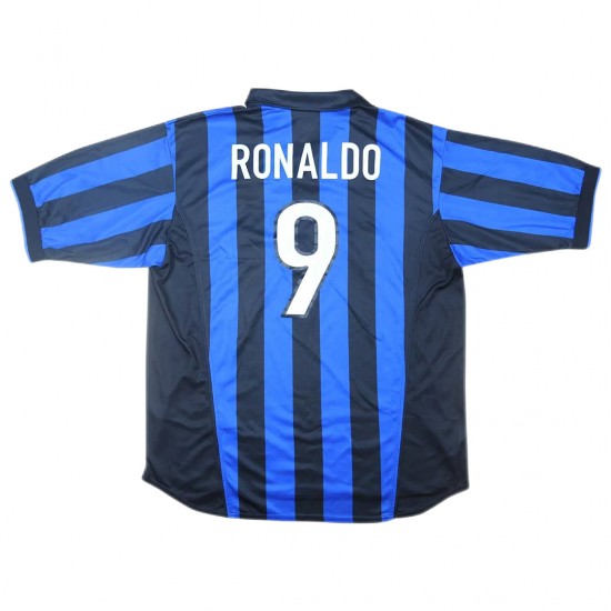 Ronaldo #9 Retro Inter Milan Home Jersey 1998/99