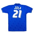 Italy ZOLA #21 Retro Jersey Home Replica World Cup 1994