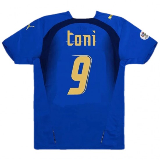 TONI #9 Italy Retro Home Jersey World Cup 2006