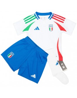 Kids Italy Away Full Jersey Kit Euro 2024