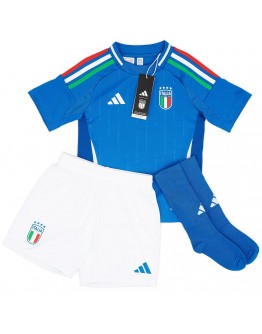 Kids Italy Home Full Jersey Kit Euro 2024