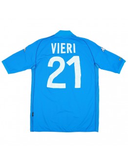 VIERI #21 Retro Italy Home Jersey World Cup 2002