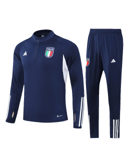 Kids Italy Zipper Sweatshirt Kit(Top+Pants) Navy 2023/24