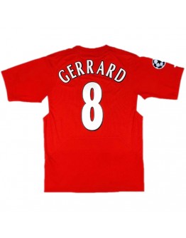 Liverpool Gerrard #8 Retro UCL Final Jersey 2005