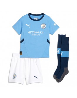 Kids Manchester City Home Full Jersey Kit 2024/25