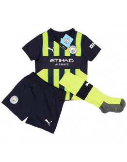 Kids Manchester City Away Full Kit(Jersey+Shorts+Socks) 2024/25