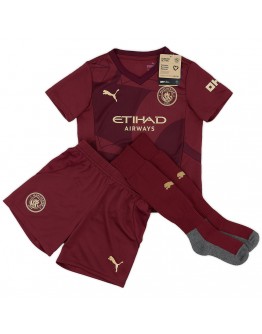 Kids Manchester City Third Full Kit Jersey+Shorts+Socks 2024/25