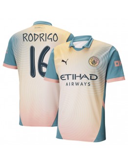 RODRIGO #16 Manchester City Fourth Jersey 2024/25 - UCL Font