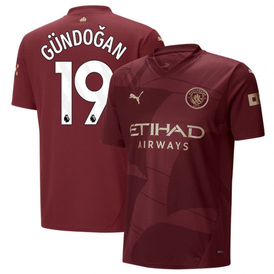 G&Uuml;NDOĞAN #19 Manchester City Third Jersey 2024/25