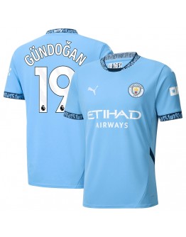 G&Uuml;NDOĞAN #19 Manchester City Home Jersey 2024/25