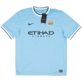 KUN AG&Uuml;ERO #16 Retro Manchester City Home Jersey 2013/14