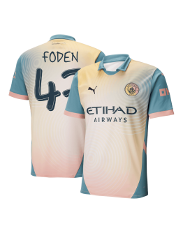 FODEN #47 Manchester City Fourth Jersey 2024/25 - UCL Font