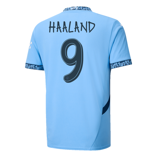 [Super Replica] HAALAND #9 Manchester City Home Jersey 2024/25 - UCL Font