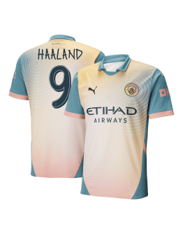 HAALAND #9 Manchester City 'Definitely City' Fourth Jersey 2024/25 - UCL Font