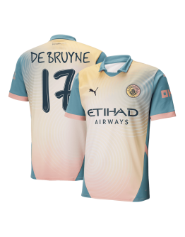 DE BRUYNE #17 Manchester City 'Definitely City' Fourth Jersey 2024/25 - UCL Font