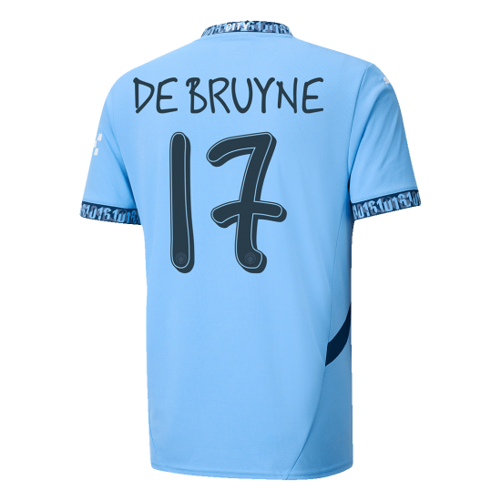 [Super Replica] DE BRUYNE #17 Manchester City Home Jersey 2024/25 - UCL Font